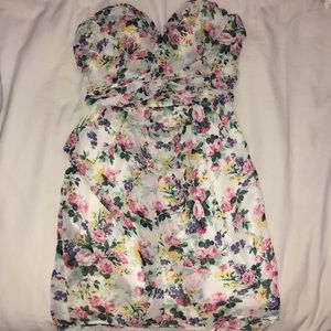 Beautiful floral strapless dress